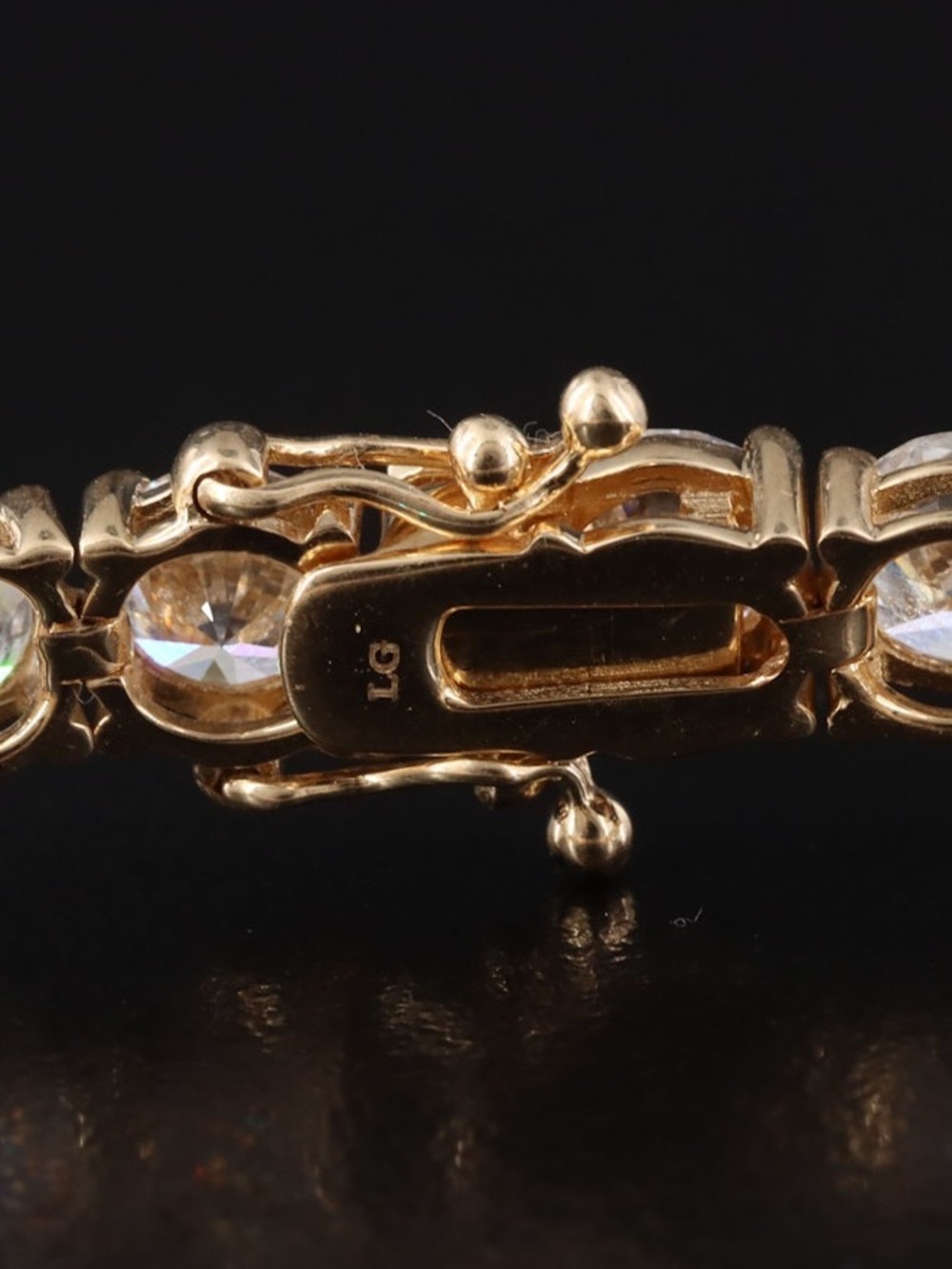 Stunning 16.12 carat tennis bracelet with lab diamonds, 5mm stones 14 kt gold - Picture 3 of 16